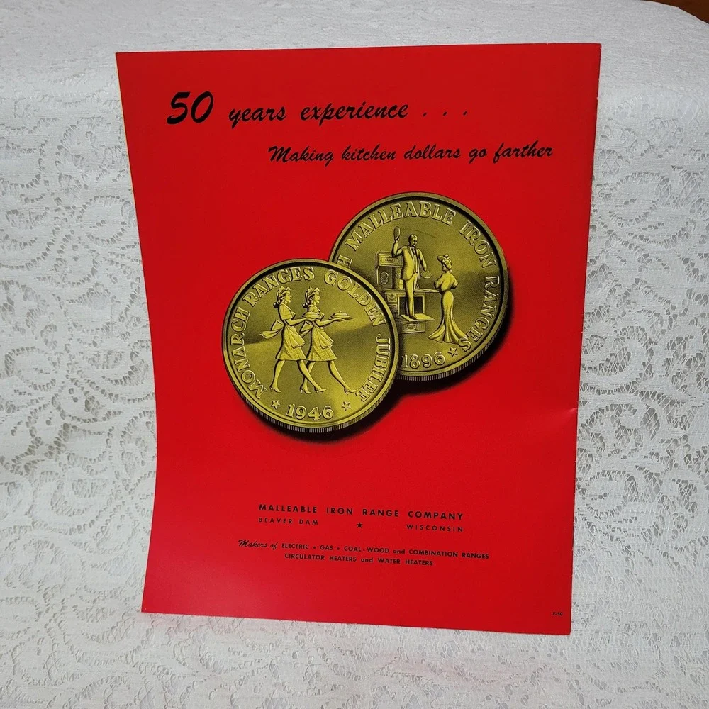 Vintage 1960s Monarch Ranges Advertising Booklet Iron Range Co Beaverdam‎ Wi